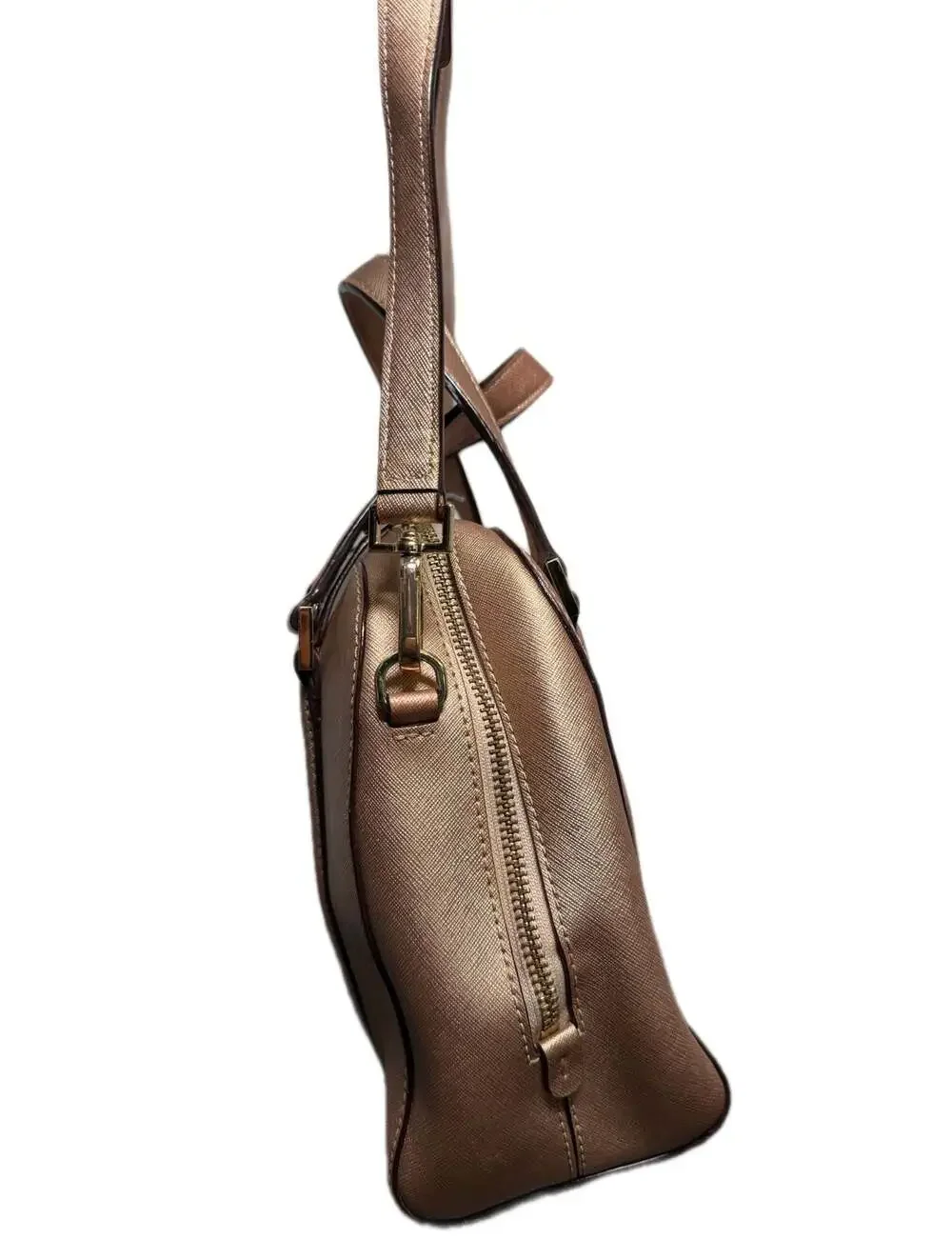 Kate Spade New York Metallic Saffiano Leather Dome Satchel Bag